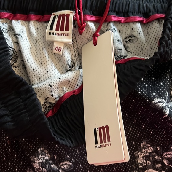 NWT I’m Isola Marras Black and White Rose Print Trousers.  Size EU 46 - Picture 7 of 12